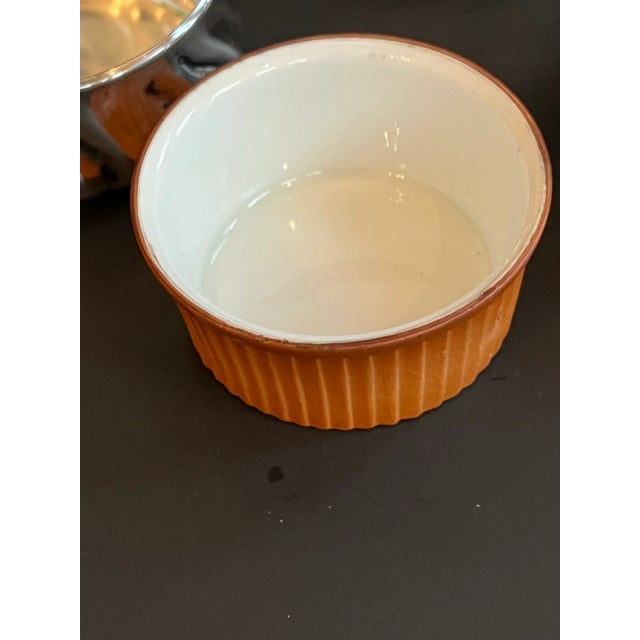 Wood 1960s Vintage Schnaufer Dresden and Rosenthal Inserts 800 Silver German Ramekin Dishes- Set of 6 For Sale - Image 7 of 13
