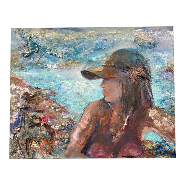 “Islands in the Stream”, Original Oil Painting, Figurative, Textural, Abstract Art For Sale