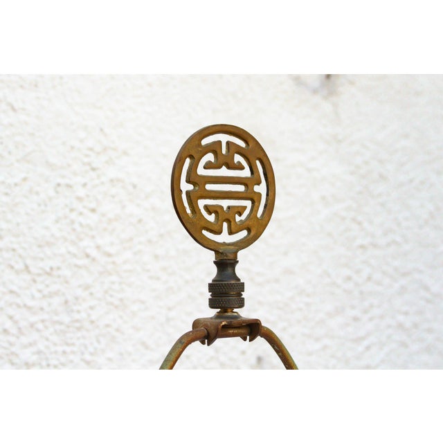 Mediterranean Large Pavillion Court Famille Rose Lamp For Sale - Image 3 of 10