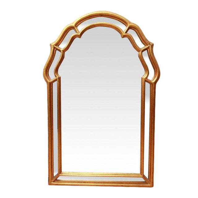 Hollywood Regency "Windsor Art" Decorative Arched Gold Framed Wall