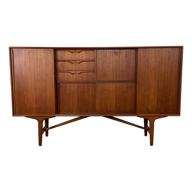 Mid-Century Modern Teak Sideboard with Colored Drawers, 1960s For Sale