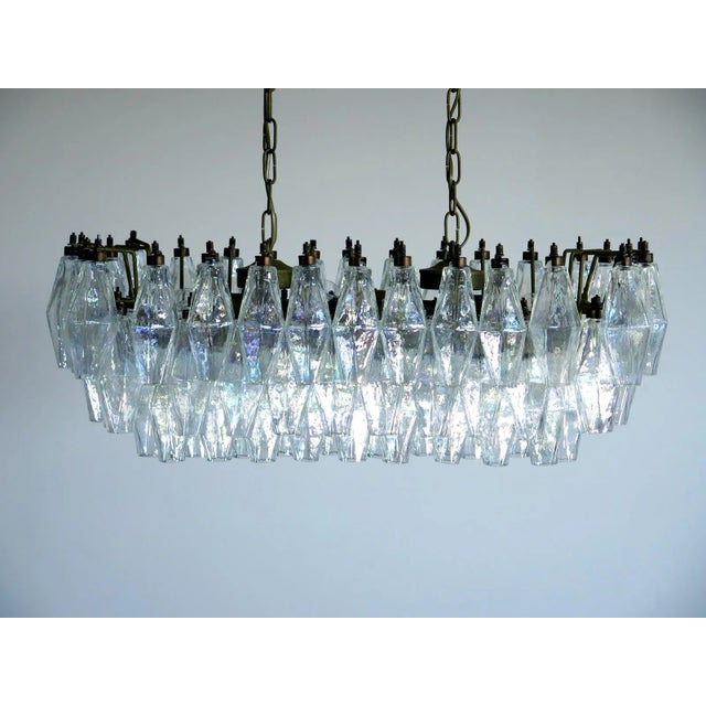 Murano Poliedri Chandelier with Inscent Glasses from Carlo Scarpa, 1990s For Sale - Image 6 of 13