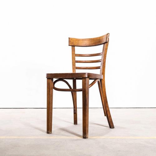 : 1960’s Ladderback Mid Oak Bentwood Dining Chairs. Good quality classic bentwood chairs with a typical 60’s deep dark oak...