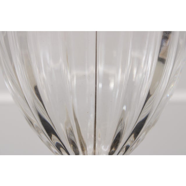 1980s Pair Sunning Italian Brass & Crystal Urn Style Table Lamps For Sale - Image 13 of 16