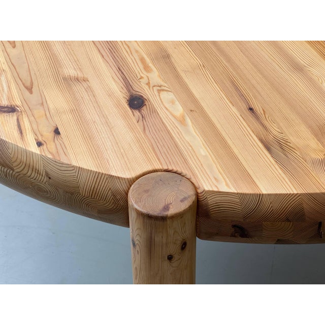 Round Pine Table by Rainer Daumiller, Denmark, 1970s For Sale - Image 16 of 18