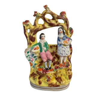 Vintage Staffordshire Flatback Figurine For Sale
