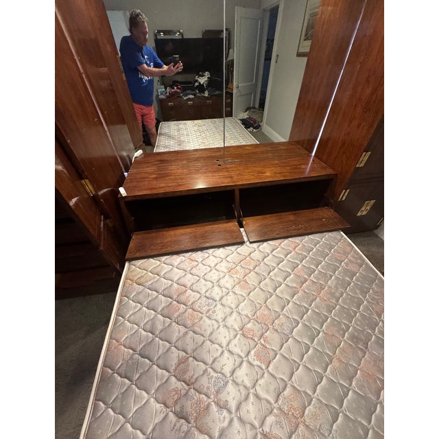 1960s Henredon Campaign Style Bedroom Set For Sale - Image 9 of 11