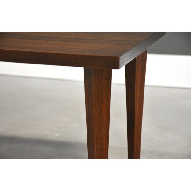 Mid-Century Modern 1960s Refinished Walnut 36” Coffee Table For Sale - Image 3 of 6