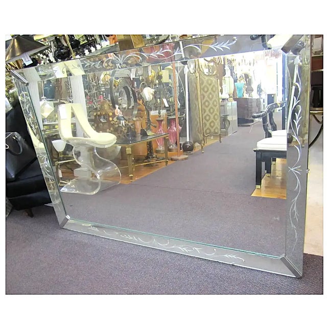 Italian Wall Mirror, Large For Sale - Image 4 of 10