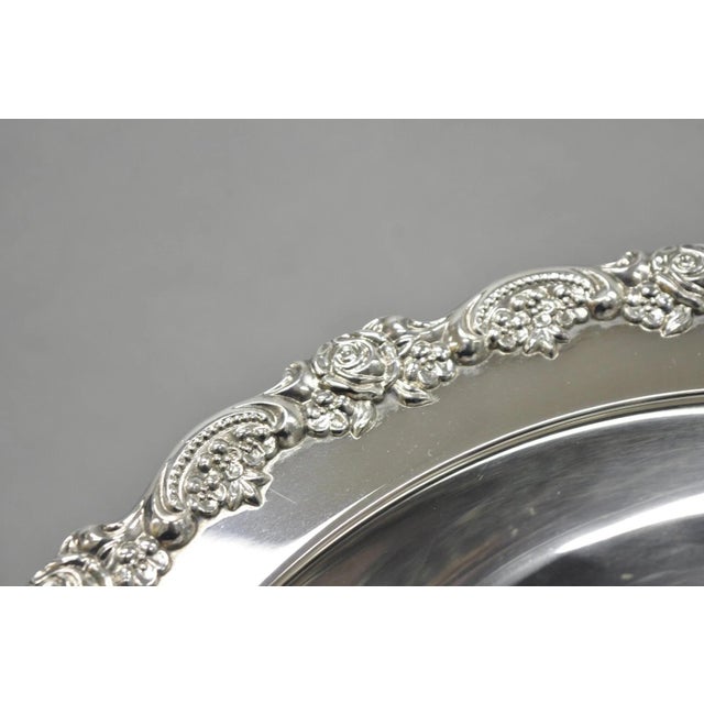 Oneida Vintage Oneida Victorian Silver Plated Punch Bowl Champagne Chiller Ice Bucket For Sale - Image 4 of 11