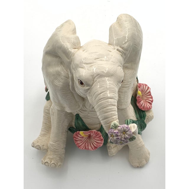 Fitz and Floyd Fitz and Floyd Elephant Cookie Jar Rare For Sale - Image 4 of 8