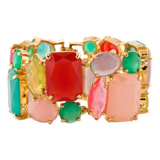 Kate Spade Cuff Resin Gumdrop Tutti Frutti Link Bracelet Bangle For Sale
