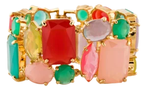 Kate Spade Cuff Resin Gumdrop Tutti Frutti Link Bracelet Bangle
