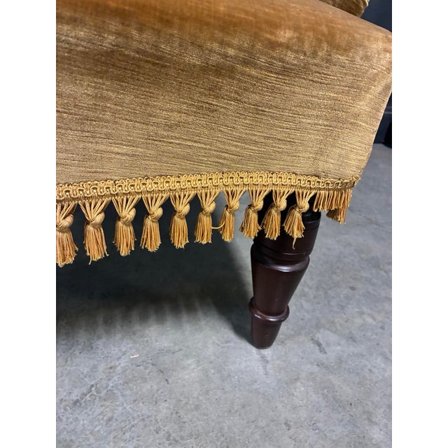 Antique French Gold Velvet Side Chair For Sale In New York - Image 6 of 7