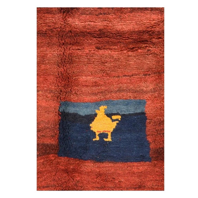 Persian Vintage Gabbeh Rug 6'5'' x 9'5'' For Sale - Image 3 of 3