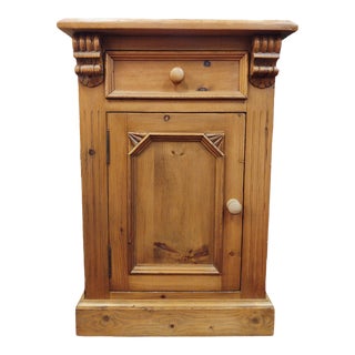 Vintage French Country Pine Nightstand For Sale