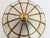 Chic petite round Capiz shell flush mount ceiling or wall light imported from the Philippines in the 1960s with brass...