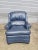 Hancock & Moore Late 20th Century Hancock & Moore Blue Leather Club Chair Arm Chair W Match Ottoman For Sale - Image 4 of 12