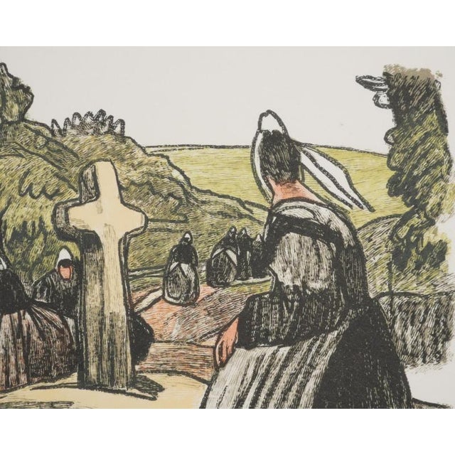 Mathurin MEHEUT (1882-1958) Brittany, Pilgrimage to the Oratory, 1937 Original wood engraving Signed with the artist's...