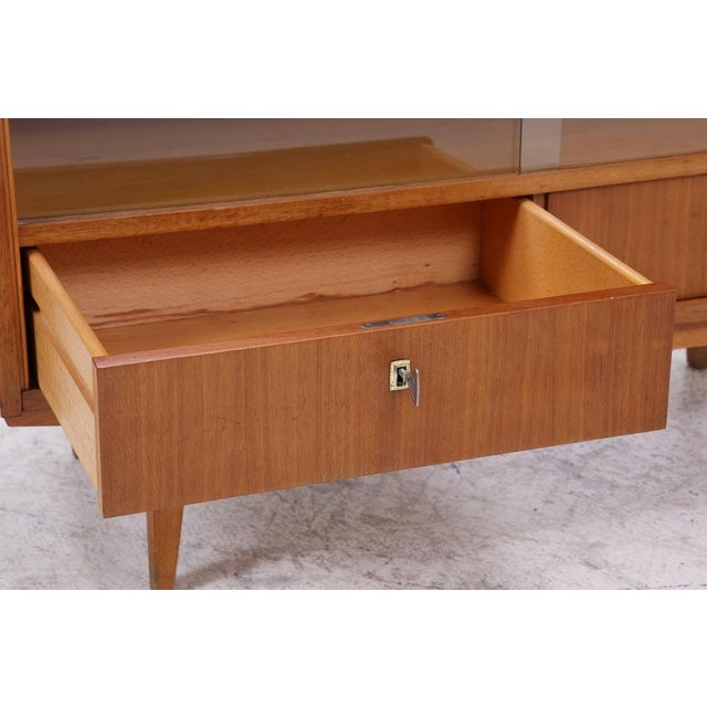 Vintage Sideboard with Glass Sliding Doors, 1960s For Sale - Image 9 of 14