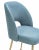 Swell Sea Blue Velvet Chair For Sale - Image 4 of 7