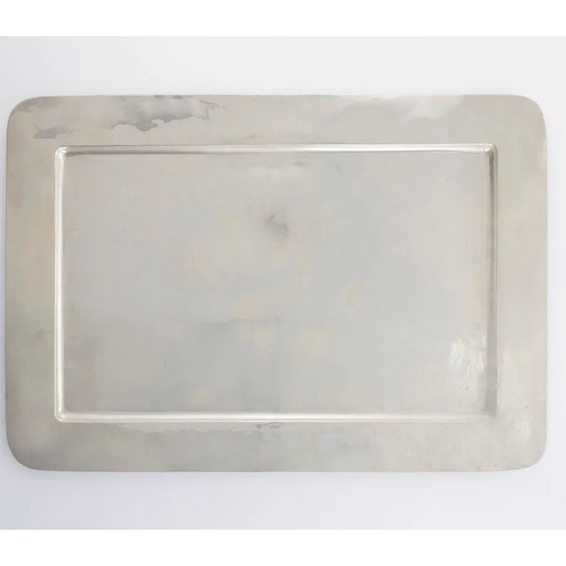 Mid-Century Modern Gabriella Crespi Silver Tray For Sale - Image 3 of 3