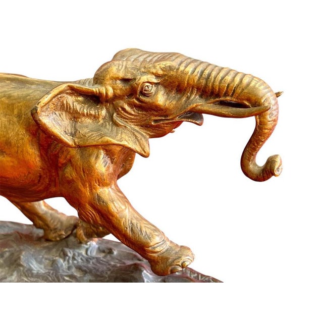Elephant in Bronze by Ernest Louis Adnin For Sale - Image 9 of 12
