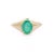 Vintage Style Oval Emerald Chunky Statement Ring Size 6.5 For Sale - Image 4 of 14