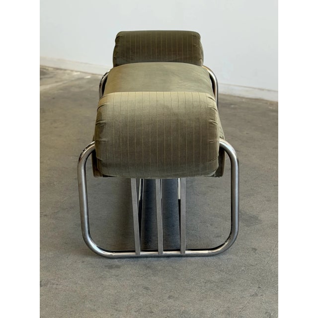 1990s Chrome Tubular Bauhaus Bench For Sale In Los Angeles - Image 6 of 18