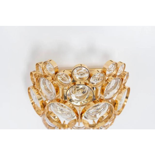 Gilded Brass and Crystal Sconces attributed to Palwa, Germany, 1960s, Set of 2 For Sale - Image 4 of 8