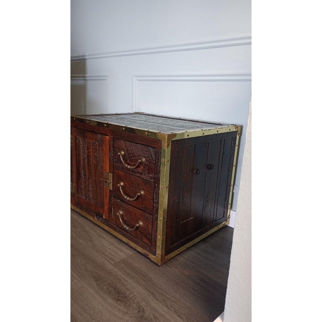 Late 20th Century Habersham Wooden Plantation Campaign Trunk For Sale - Image 11 of 14