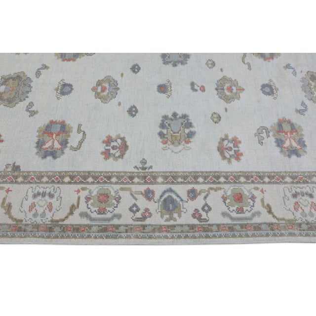 Oriental Hand Knotted Rug Turkish Oushak 4'10" x 9'6" For Sale In Houston - Image 6 of 8