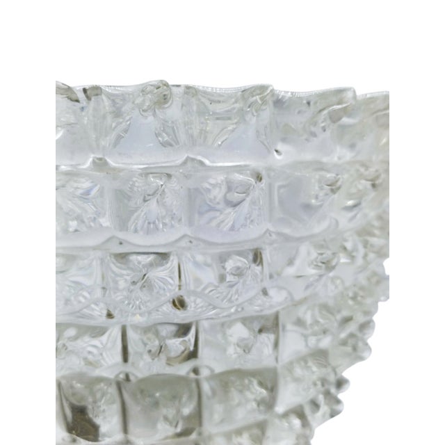 Rostrato Murano Glass and Brass Wall Lamp by Ercole Barovier for Barovier & Toso, Italy, 1940s For Sale - Image 6 of 9