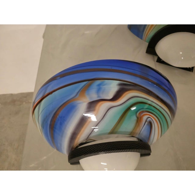 Wall Lamps in Chalcedony Glass by Ottavio Missoni, 1980s, Set of 2 For Sale - Image 10 of 14