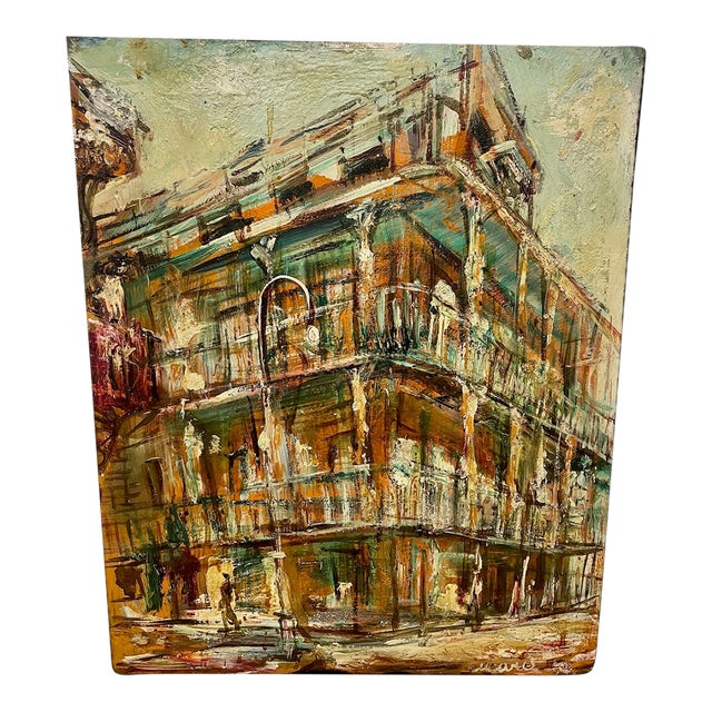 NOLA's French Quarter in Saffron and Tiffany Blue For Sale