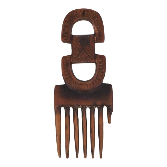 Early 20th Century Nyamwezi Mwana Hiti Figural Comb Tanzania For Sale