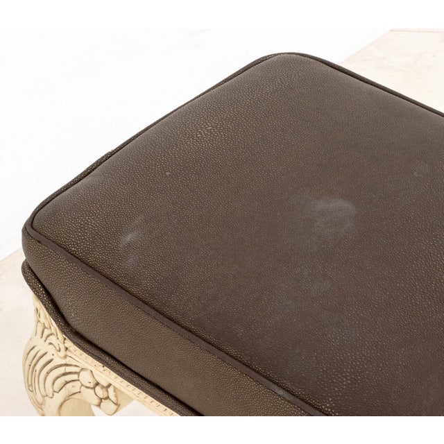 Wood Louis XV Style White Painted Window Seat For Sale - Image 7 of 7