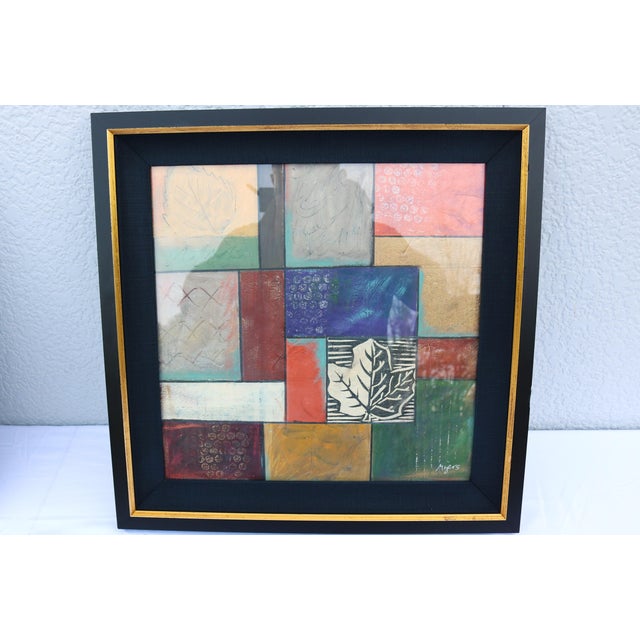 2000 - 2009 Jodi Reeb-Myers Information/Linear Abstract Mixed-Media & Collage Artwork - A Pair For Sale - Image 5 of 18