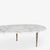 White Italian Organic Form Carrara Marble Cocktail Table With Brass Legs For Sale - Image 8 of 10