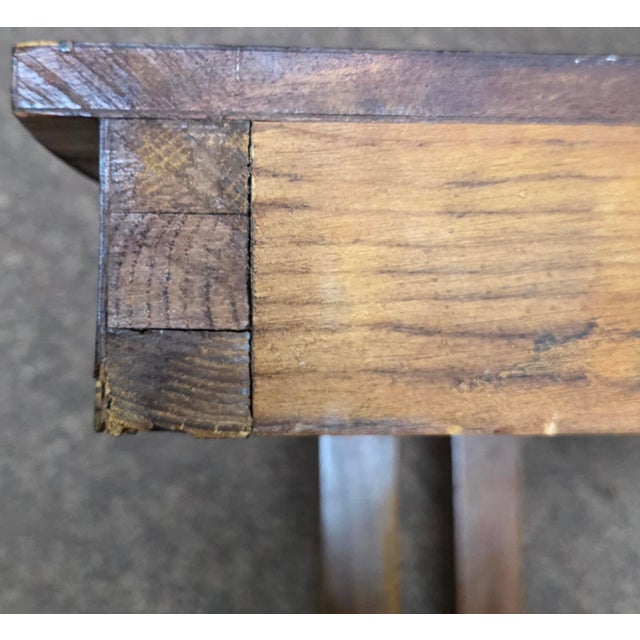 American Federal Inlaid Mahogany Wall-Mounted Demi-Lune Pier Table With Radiating Fan Inlay and Stringing, Circa 1800 For Sale - Image 10 of 18