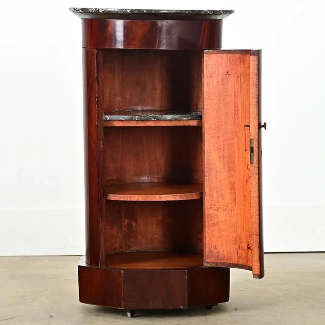 19th Century French 19th Century Mahogany Bedside Table Cabinet For Sale - Image 5 of 10