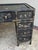 Metal 1920s Chinoiserie Three Piece Black Lacquer Desk With Hard-Stone Inlay For Sale - Image 7 of 12