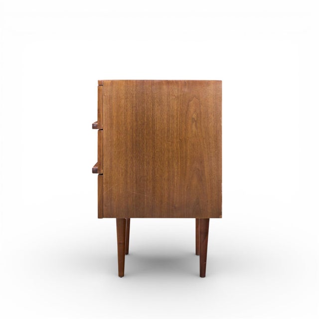 Mid 20th Century Mel Smilow Mid Century Walnut Chest of Drawers Nightstands - Pair For Sale - Image 5 of 11