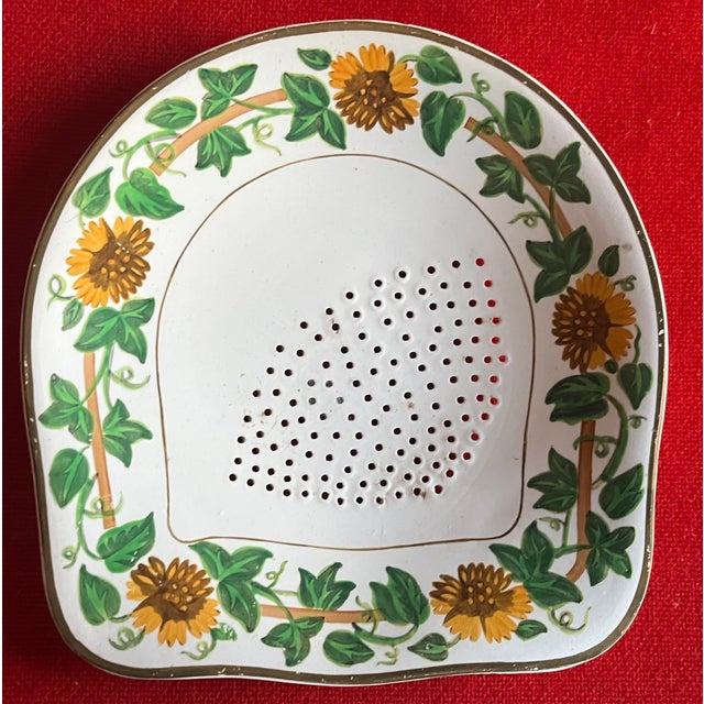 Ceramic 19th Regency Creamware Dairy Skimmer or Strainer for Cream For Sale - Image 7 of 7