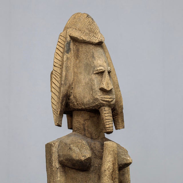 Beige African Artist, Dogon Female Sculpture, 1970s, Wood For Sale - Image 8 of 10