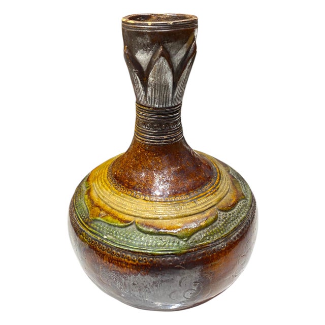 15th Century & Earlier Antique Chinese Vase Sancai-Glazed Vase, Liao Dynasty (907-1125) Asian Pottery For Sale - Image 5 of 15