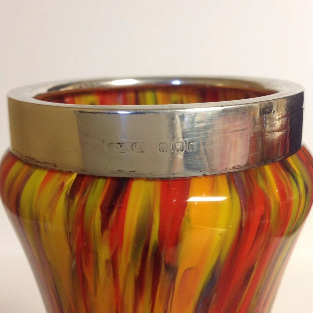 19th Century Sterling Mounted Hallmarked Vase For Sale In Dallas - Image 6 of 6