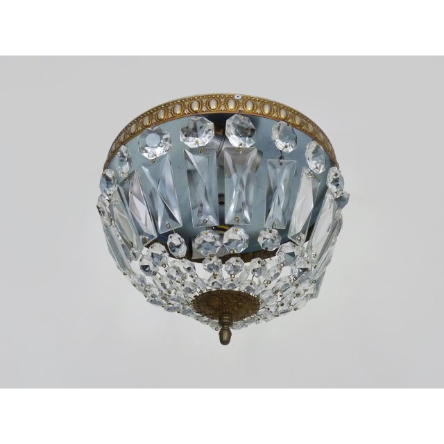 Vintage Two-Light Crown-Shaped Ceiling Light, 1960s For Sale - Image 4 of 8