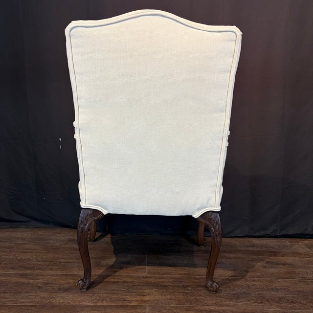 Early 19th Century French Louis XV Carved Walnut Fauteuil Armchairs- A Pair For Sale - Image 9 of 11