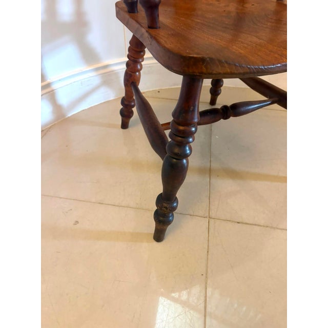 Antique English Yew Wood Windsor Hoop Back Armchair, 1860 For Sale - Image 14 of 15